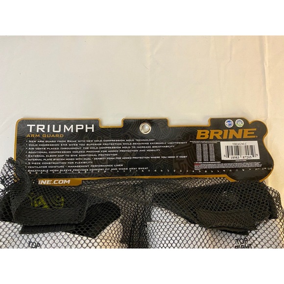 NEW OLD STOCK Brine Triumph 2 RED/ WHITE  Lacrosse Arm Guard  Pad Medium - Picture 3 of 5